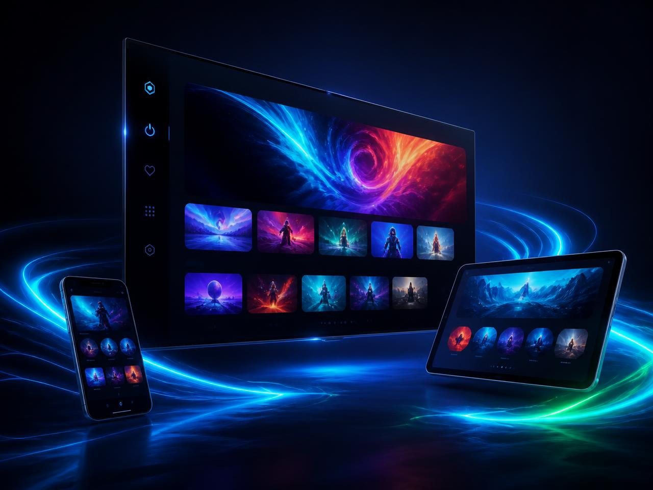 VivaPlay TV sendo assistida em smart TV, tablet e celular
